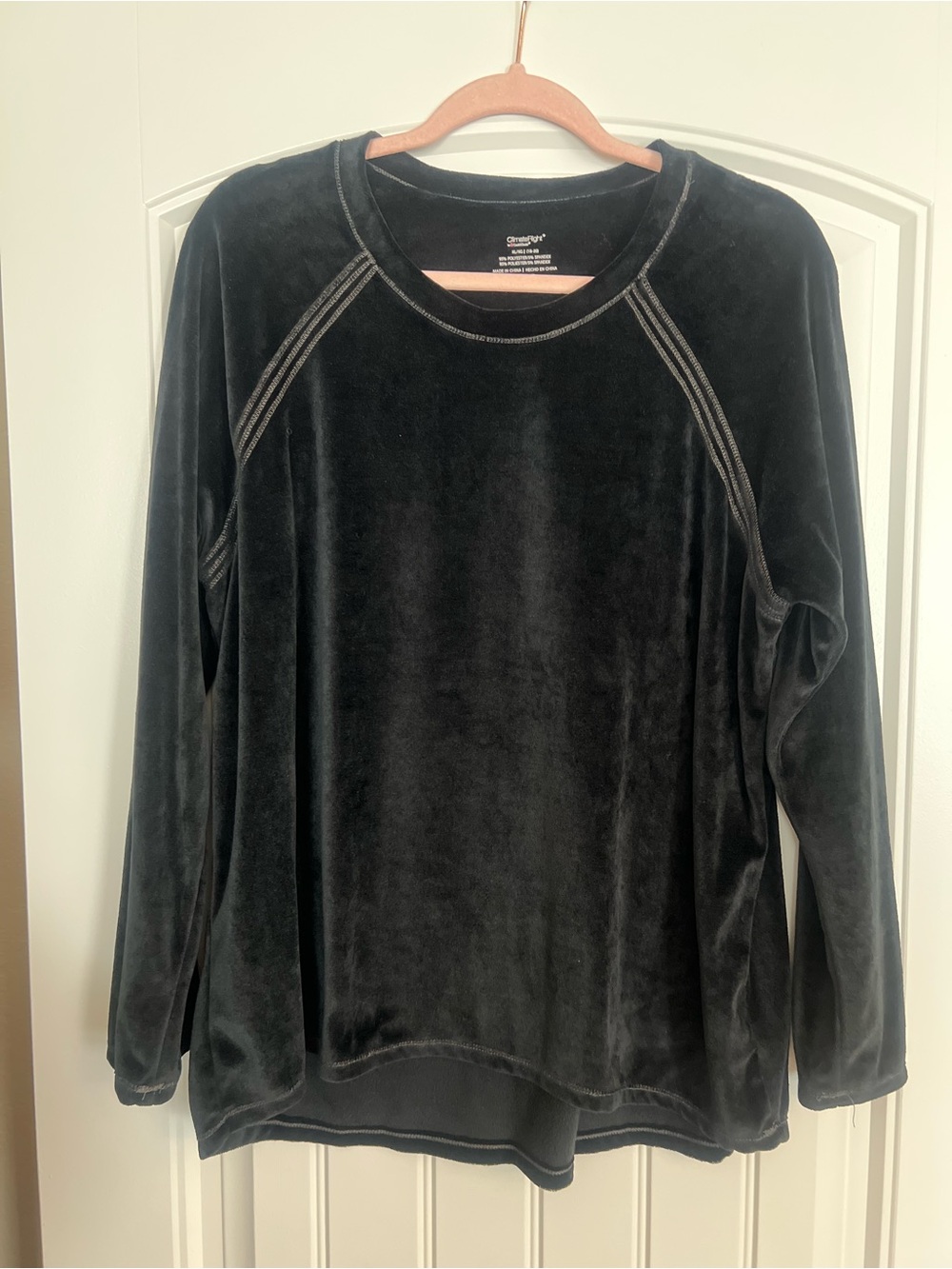 Croft & Barrow Black Velvet Crewneck Sweater